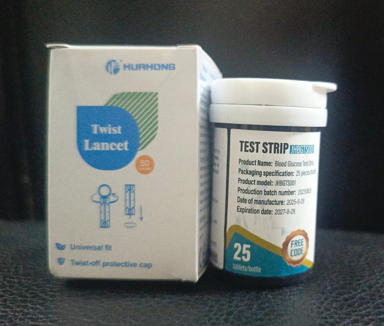 Tiras Reactivas Glucómetro Kit 50 Tiras 50 Lancetas