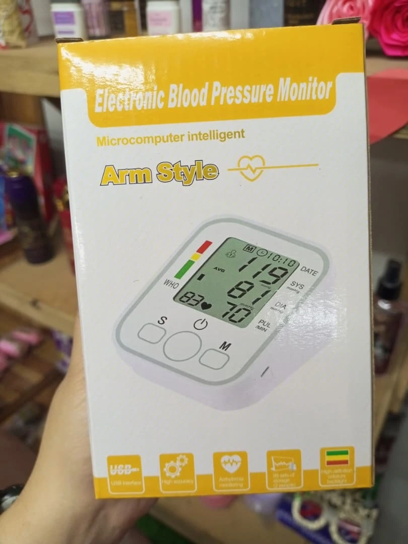 Tensiómetro Digital de Brazo Pilas AAA USB Automático