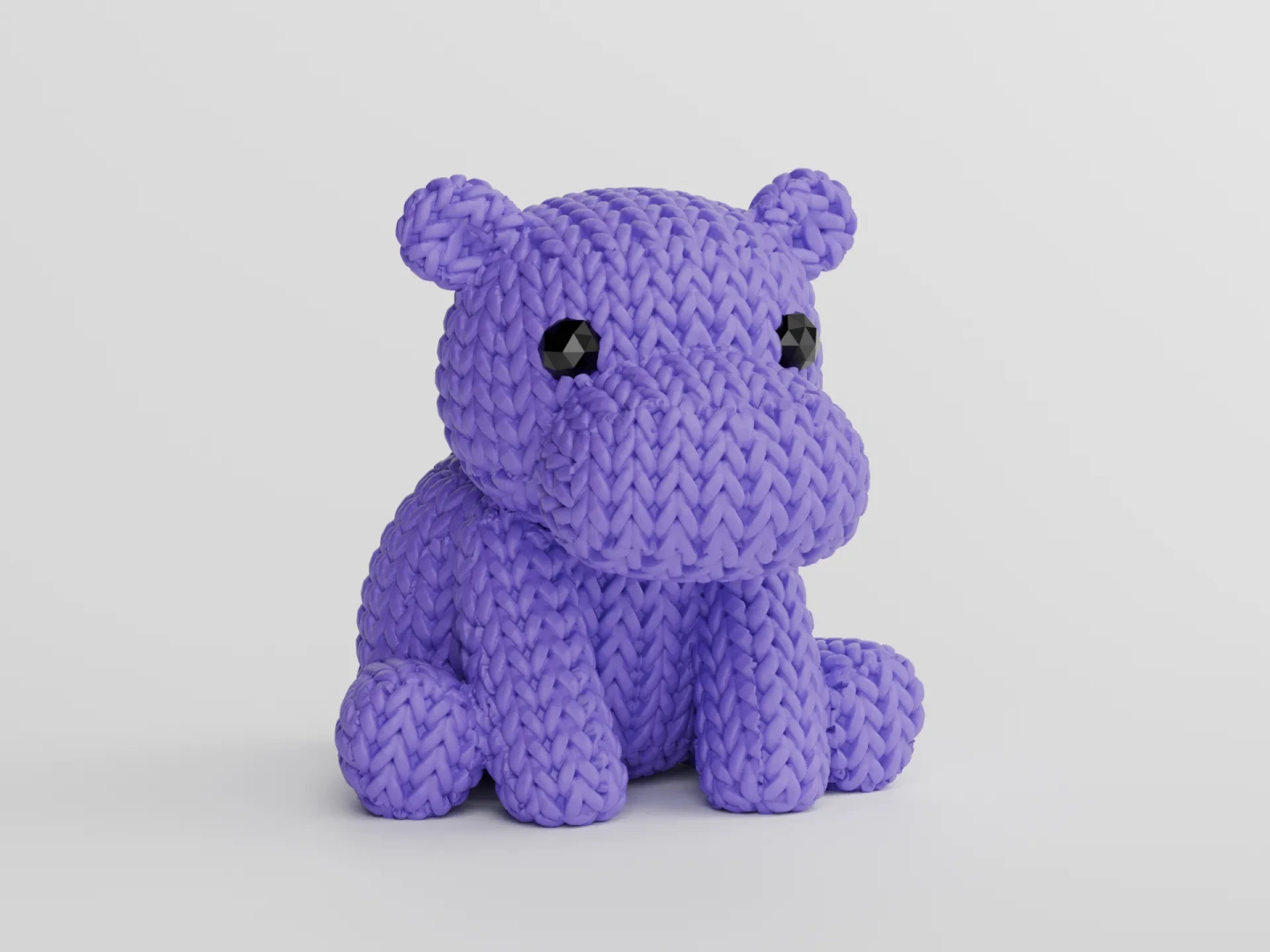 Hipopótamo Amigurumi Lila