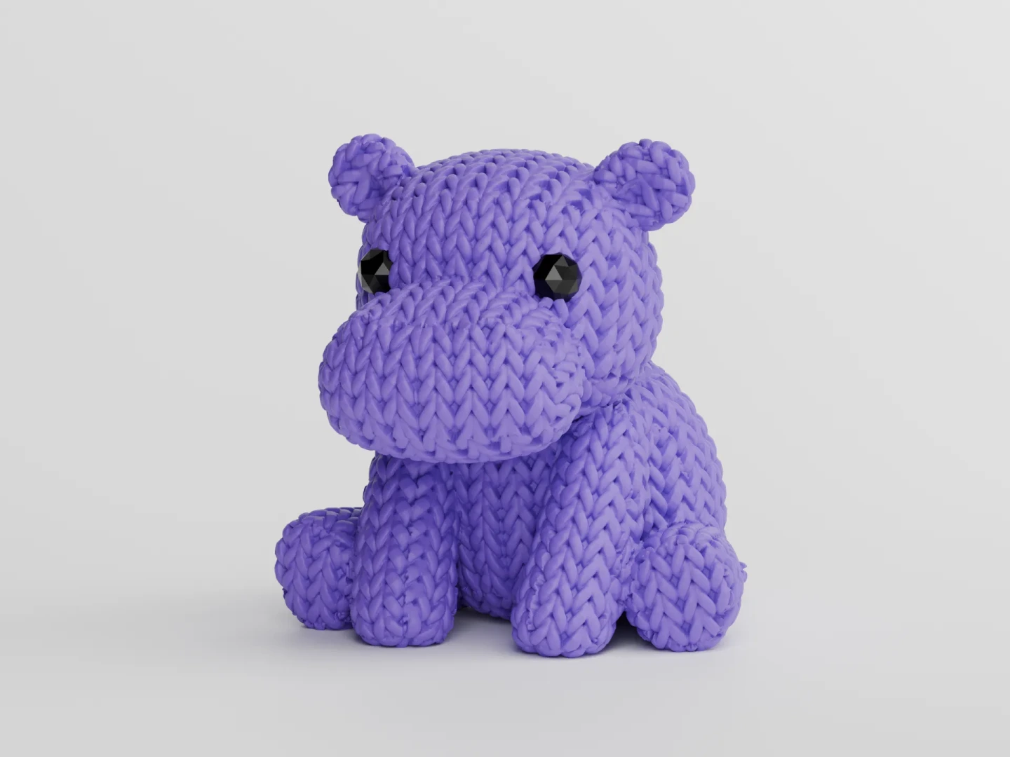 Hipopótamo Amigurumi Lila