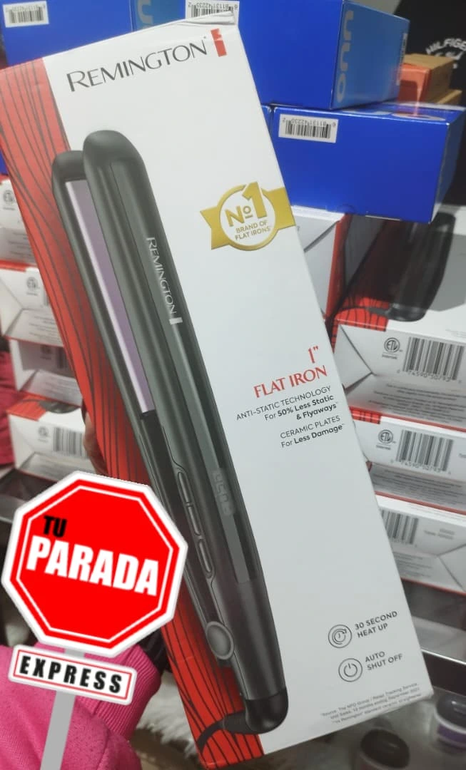 Plancha Remington Cerámica 1" - Fina Negra - Antiestática